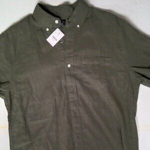 J Crew Men's Olive button up shirt
